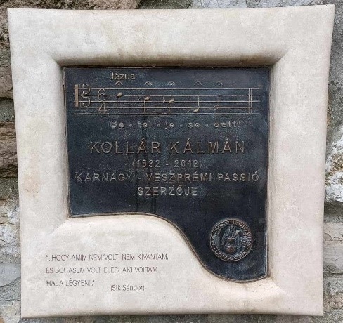 Kollár Kálmán emléktáblája a Veszprémi Pantheonban